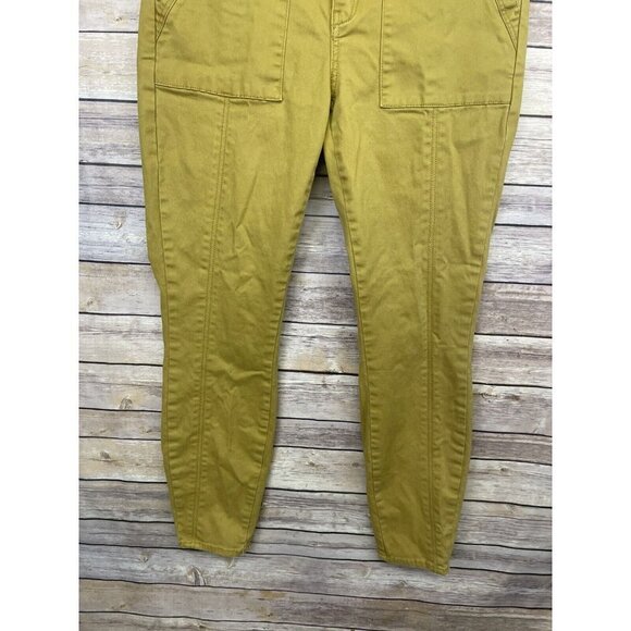 Anthropologie Womens Size 30 Mustard Yellow Denim Ankle Skinny Hi Rise Pant Boho - Picture 4 of 11